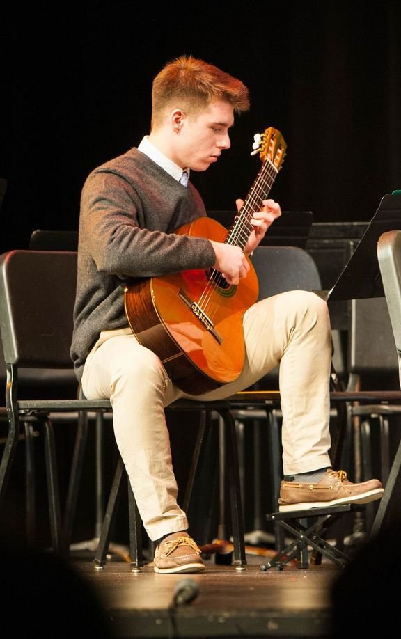 student guitarist