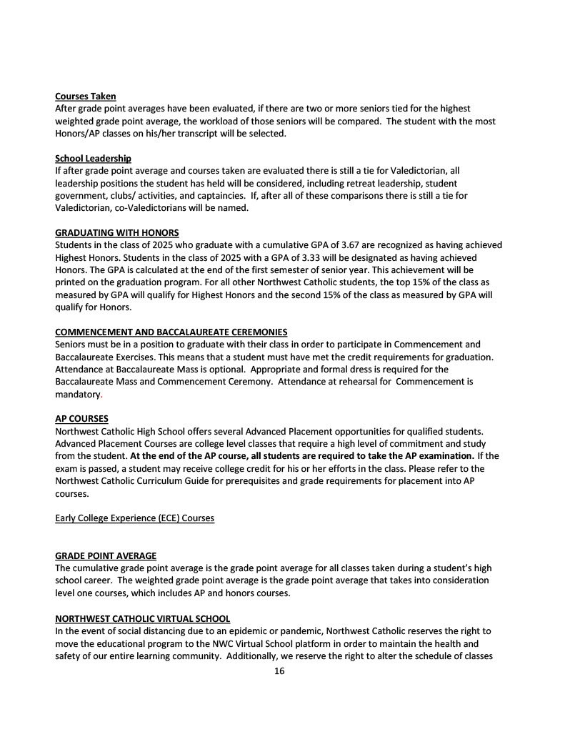 2024 2025 Student Handbook 2024 2025 Student Handbook