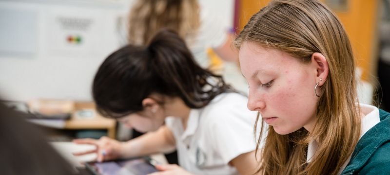 NWC female students in class